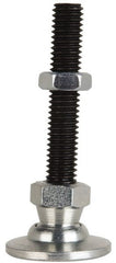 Jergens - 5/8-11 Bolt Thread, Studded Pivotal Stud Mount Leveling Pad & Mount - 6,600 Max Lb Capacity, 2-1/4" Base Diam - Exact Tooling