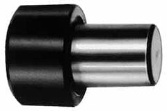Gibraltar - 1.344" OAL, 1/2" Head Height, 1-1/4" OD, 52100 Steel, Unground, Press Fit Rest Button - Black Oxide Coating, 3/4" Pin Diam - Exact Tooling