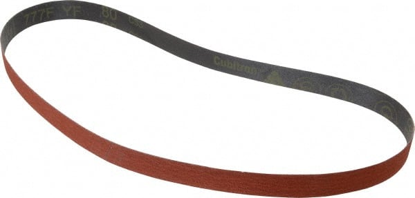 3M - 1" Wide x 42" OAL, 80 Grit, Ceramic Abrasive Belt - Ceramic, Medium, Coated, YF Weighted Cloth Backing, Wet/Dry, Series 777F - Exact Tooling