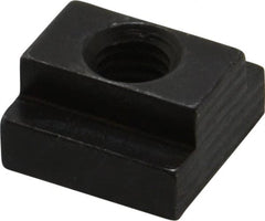 Jergens - 3/8-16 Blind Tapped T Slot Nut - 1/2" Slot Width, 7/8 x 9/32" Base Width x Height, 7/8 x 1/2" OAL x Height - Exact Tooling