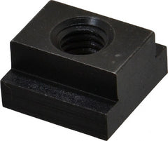 Jergens - 3/8-16 Blind Tapped T Slot Nut - 9/16" Slot Width, 7/8 x 1/4" Base Width x Height, 7/8 x 1/2" OAL x Height - Exact Tooling