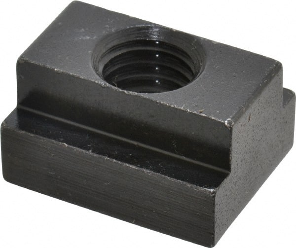 Jergens - 1/2-13 Blind Tapped T Slot Nut - 9/16" Slot Width, 7/8 x 11/32" Base Width x Height, 1-1/8 x 5/8" OAL x Height - Exact Tooling
