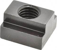 Jergens - 5/8-11 Blind Tapped T Slot Nut - 11/16" Slot Width, 1-1/8 x 7/16" Base Width x Height, 1-1/4 x 3/4" OAL x Height - Exact Tooling