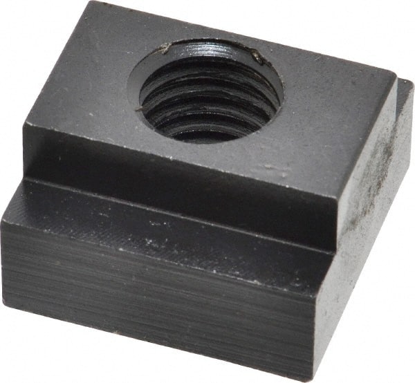 Jergens - 5/8-11 Blind Tapped T Slot Nut - 3/4" Slot Width, 1-1/4 x 15/32" Base Width x Height, 1-1/4 x 3/4" OAL x Height - Exact Tooling