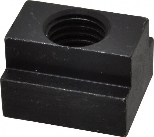 Jergens - 3/4-10 Blind Tapped T Slot Nut - 13/16" Slot Width, 1-1/4 x 9/16" Base Width x Height, 1-1/2 x 1" OAL x Height - Exact Tooling