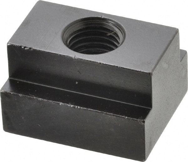 Jergens - 3/4-10 Blind Tapped T Slot Nut - 1-1/16" Slot Width, 1-5/8 x 1-1/16" Base Width x Height, 2 x 1-1/4" OAL x Height - Exact Tooling