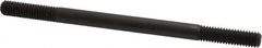 Jergens - 3/8-16 6" OAL Equal Double Threaded Stud - Alloy Steel, Black Oxide Finish, 1-1/4" Equal Thread Length - Exact Tooling