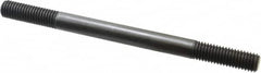 Jergens - 1/2-13 7" OAL Equal Double Threaded Stud - Alloy Steel, Black Oxide Finish, 1-1/2" Equal Thread Length - Exact Tooling