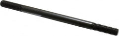 Jergens - 1/2-13 8" OAL Equal Double Threaded Stud - Alloy Steel, Black Oxide Finish, 1-1/2" Equal Thread Length - Exact Tooling
