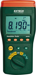 Extech - Digital LCD Display, 10,000 Megohm Electrical Insulation Resistance Tester & Megohmmeter - 1,000 VAC Max Test Voltage, Powered by 1.5V AA Battery - Exact Tooling