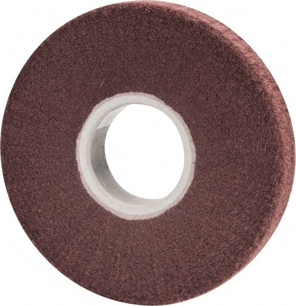 3M - 6" Diam Aluminum Oxide Finishing Flap Wheel - 2" Hole, 1" Wide, Density 5, Nonwoven, Very Fine Grade, 3,400 Max RPM - Exact Tooling