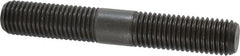 Jergens - 3/4-10 5" OAL Equal Double Threaded Stud - Alloy Steel, Black Oxide Finish, 1-15/16" Equal Thread Length - Exact Tooling