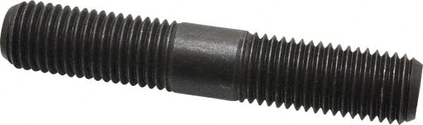 Jergens - 7/8-9 5" OAL Equal Double Threaded Stud - Alloy Steel, Black Oxide Finish, 1-29/32" Equal Thread Length - Exact Tooling