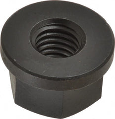 Jergens - 1/2-13, 1-1/8" Flange Diam, 11/16" High, 7/8" Across Flats, Flange Nut - Grade Low Carbon Steel Steel, Black Oxide Finish, 5/32" Flange Height, TCMA - Exact Tooling