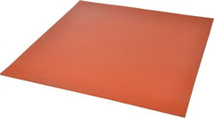 Made in USA - 12" Long, 12" Wide, 1/8" Thick, Silicone Rubber Foam Sheet - 35 to 45 Durometer, Orange-Red, -60 to 600°F, 650 psi Tensile Strength, Plain Backing, Stock Length - Exact Tooling