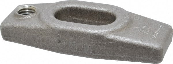 Jergens - 5/8" Stud, 11/16" Travel, 4" OAL x 1-5/8" Overall Width x 3/4" Overall Height, Heel Clamp - Grade C-1030/C-1035 Forged Steel, 11/16" Long x 11/16" Wide Slot, 1-21/32" Length x 1-3/16" Width x 1/2" Tapered Height, Tapped - Exact Tooling
