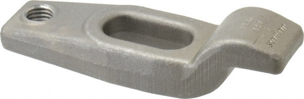 Jergens - 6" OAL x 1-3/4" Overall Width x 1-9/16" Overall Height, Gooseneck Clamp - Grade C-1030/C-1035 Forged Steel, 7/16" Nose Height x 1-1/4" Nose Width, 1" Slot Len x 11/16" Slot Width, 1-1/8" Neck Len - Exact Tooling