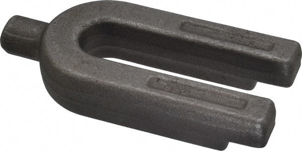 Jergens - 1-3/4" Wide x 3/4" High, Forged Steel, U Shaped Strap Clamp - 5/8" Stud, 2-1/2" Travel, 4" OAL, 11/16" Slot Width - Exact Tooling