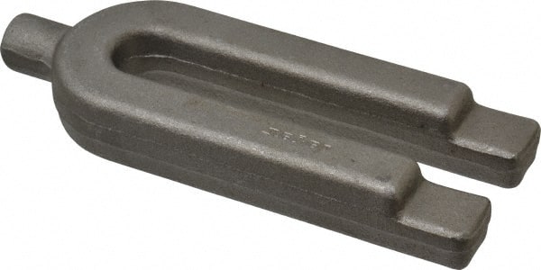 Jergens - 2" Wide x 7/8" High, Forged Steel, U Shaped Strap Clamp - 5/8" Stud, 4-1/4" Travel, 6" OAL, 11/16" Slot Width - Exact Tooling
