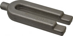 Jergens - 2" Wide x 7/8" High, Forged Steel, U Shaped Strap Clamp - 5/8" Stud, 4-1/4" Travel, 6" OAL, 11/16" Slot Width - Exact Tooling