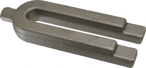 Jergens - 2-3/8" Wide x 1-1/8" High, Forged Steel, U Shaped Strap Clamp - 3/4" Stud, 6" Travel, 8" OAL, 13/16" Slot Width - Exact Tooling