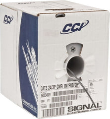 Southwire - 3 Conductor, 24 AWG Telephone Wire - 1,000 Ft., Copper Conductor, Beige, Gray and White PVC Jacket - Exact Tooling