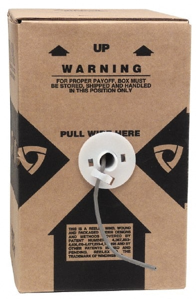 Made in USA - Cat5e, 24 AWG, 4 Wires, Network & Ethernet Cable - Beige, Polyolefin, 1,000' OAL - Exact Tooling