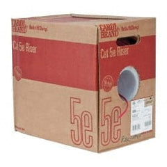 Made in USA - Cat5e, 24 AWG, 4 Wires, Unshielded Network & Ethernet Cable - Red, Polyolefin, 1,000' OAL - Exact Tooling