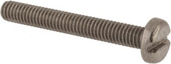 Value Collection - M4x0.70 Metric Coarse, 30mm Length Under Head Slotted Drive Machine Screw - Pan Head, Grade 18-8 & A2 Stainless Steel, Uncoated, Without Washer - Exact Tooling