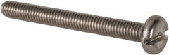 Value Collection - M4x0.70 Metric Coarse, 35mm Length Under Head Slotted Drive Machine Screw - Pan Head, Grade 18-8 & A2 Stainless Steel, Uncoated, Without Washer - Exact Tooling
