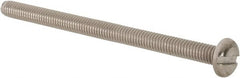 Value Collection - M4x0.70 Metric Coarse, 60mm Length Under Head Slotted Drive Machine Screw - Pan Head, Grade 18-8 & A2 Stainless Steel, Uncoated, Without Washer - Exact Tooling