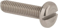 Value Collection - M5x0.80 Metric Coarse, 20mm Length Under Head Slotted Drive Machine Screw - Pan Head, Grade 18-8 & A2 Stainless Steel, Uncoated, Without Washer - Exact Tooling