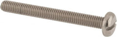 Value Collection - M5x0.80 Metric Coarse, 45mm Length Under Head Slotted Drive Machine Screw - Pan Head, Grade 18-8 & A2 Stainless Steel, Uncoated, Without Washer - Exact Tooling