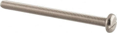 Value Collection - M5x0.80 Metric Coarse, 65mm Length Under Head Slotted Drive Machine Screw - Pan Head, Grade 18-8 & A2 Stainless Steel, Uncoated, Without Washer - Exact Tooling