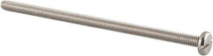 Value Collection - M5x0.80 Metric Coarse, 100mm Length Under Head Slotted Drive Machine Screw - Pan Head, Grade 18-8 & A2 Stainless Steel, Uncoated, Without Washer - Exact Tooling