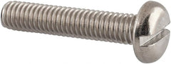 Value Collection - M6x1.00 Metric Coarse, 30mm Length Under Head Slotted Drive Machine Screw - Pan Head, Grade 18-8 & A2 Stainless Steel, Uncoated, Without Washer - Exact Tooling