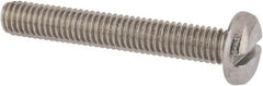 Value Collection - M6x1.00 Metric Coarse, 40mm Length Under Head Slotted Drive Machine Screw - Pan Head, Grade 18-8 & A2 Stainless Steel, Uncoated, Without Washer - Exact Tooling