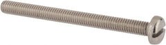 Value Collection - M6x1.00 Metric Coarse, 70mm Length Under Head Slotted Drive Machine Screw - Pan Head, Grade 18-8 & A2 Stainless Steel, Uncoated, Without Washer - Exact Tooling