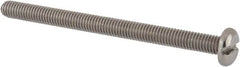 Value Collection - M6x1.00 Metric Coarse, 80mm Length Under Head Slotted Drive Machine Screw - Pan Head, Grade 18-8 & A2 Stainless Steel, Uncoated, Without Washer - Exact Tooling