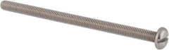 Value Collection - M6x1.00 Metric Coarse, 100mm Length Under Head Slotted Drive Machine Screw - Pan Head, Grade 18-8 & A2 Stainless Steel, Uncoated, Without Washer - Exact Tooling
