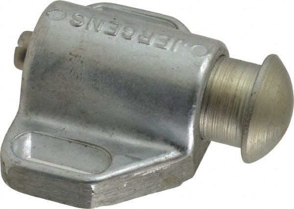 Jergens - 2" Base Width, 1/4" Stroke Len, 13/16" Stop Head OD, 1-1/2" Btw Mt Hole Ctrs, 1-7/32" Btw Mt Hole & Edge, Round Spring Locating Stop - Exact Tooling