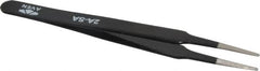Aven - 4-3/4" OAL 2A-SA Color Coded Precision Tweezers - Stainless Steel, 2A-SA Pattern - Exact Tooling