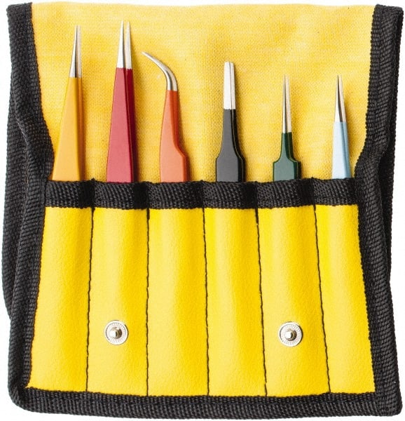 Aven - Stainless Steel Tweezer Set - 6 Piece - Exact Tooling