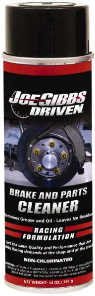 Joe Gibbs Driven Racing Oil - Proprietary Formula Brake Parts Cleaner - 14 oz Aerosol Can - Exact Tooling