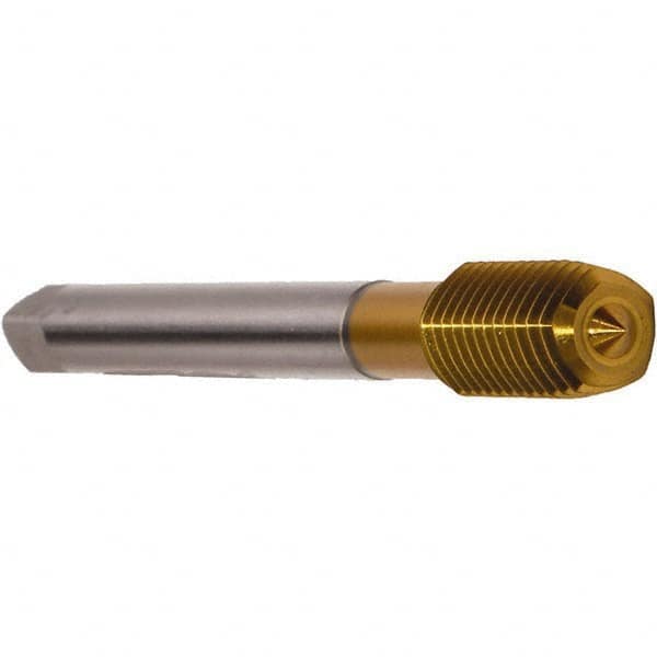 Emuge - M16x1.50 Metric Fine 6HX Modified Bottoming Thread Forming Tap - Cobalt, TiN Finish, 100mm OAL, 22mm Thread Length, Right Hand Thread, Series Druck - Exact Tooling