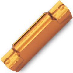 Grooving Insert: TDTT TT5100, Solid Carbide TiN, TiCN, Al2O3 & TiN Finish, Neutral, 0.125″ Cutting Width, Series TDT-.00E