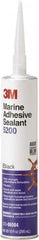 3M - 12.8 oz Cartridge Black Polyurethane Marine Adhesive Sealant - 190°F Max Operating Temp, 48 hr Tack Free Dry Time - Exact Tooling