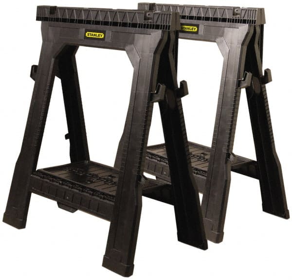 Stanley - Folding Sawhorse - 1" Long x 27.3" Wide x 32" High, Twin Pack - Exact Tooling