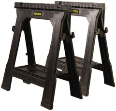 Stanley - Folding Sawhorse - 1" Long x 27.3" Wide x 32" High, Twin Pack - Exact Tooling