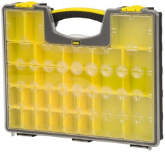 Stanley - 25 Compartment Tool Organizer - 13-1/8" Wide x 16-7/32" Deep x 2-1/8" High, Polypropylene Resin & Acrylonitrile Butadiene Styrene Plastic - Exact Tooling